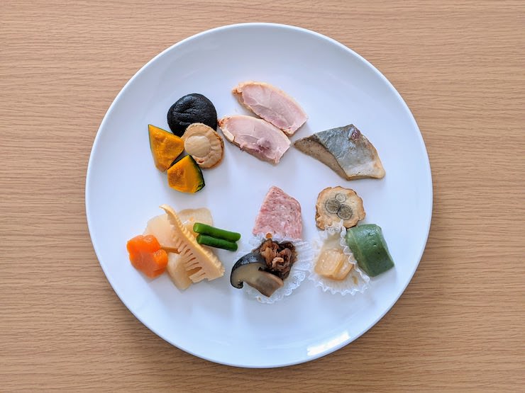 こちらの料理は温めていただきます